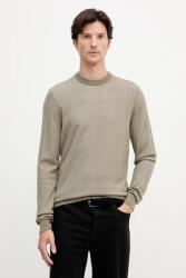 HUGO BOSS pulóver gyapjúkeverékből - zöld M - answear - 47 990 Ft