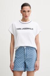 Karl Lagerfeld pamut póló - fehér XS - answear - 22 990 Ft