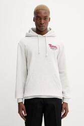 Tommy Hilfiger pamut melegítőfelső szürke, nyomott mintás, kapucnis, DM0DM22086 - szürke XL