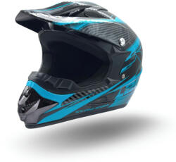 XTR Casca motocross atv copii XTR 125, culoare negru albastru, marime YS, 51-52cm (XTR125-964) - mxenduro