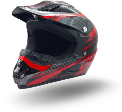 XTR Casca motocross atv copii XTR 125, culoare negru rosu, marime YS, 51-52cm (XTR125-973) - mxenduro