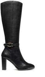 GEOX bőr csizma D WALK PLEASURE 85 fekete, magassarkú, D56TFB 00043 C9999 - fekete Női 38