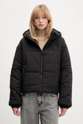 HUGO Blue rövid kabát fekete, téli, oversize, 50547675 - fekete XS