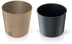 Prosperplast FURU ROUND LOW ECO WOOD kaspó 25 cm naturo (DFR250W-4665W)