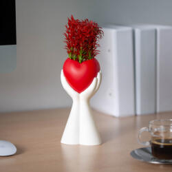 Vog und Arths Műnövény dekoráció - piros, szív - 10 x 35 cm (11854) - platinashop