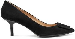 Geox velúr magassarkú cipő D KLEOPY fekete, alacsony talpú, D56YBC 00021 C9999 - fekete Női 40