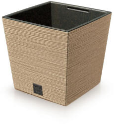 Prosperplast FURU SQUARE LOW ECO WOOD kaspó 24 cm naturo (DFS240W-4665W) - platinashop