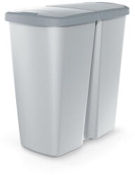 Prosperplast Hulladékgyűjtő Prosperplast COMPACTA Q DUO, 45 l hamu színben, világosszürke fedéllel (NDAB45-429U/427C) - platinashop