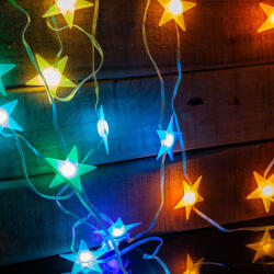  Smart fényfüzér - csillag - zene mód - USB - 25 RGB LED - 5 m - Bluetooth (58385)