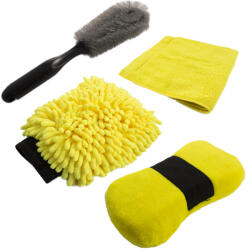  Autóápolási csomag - mikroszálas kendő, szivacs, felnitisztító és mosókesztyű (55688B) - platinashop