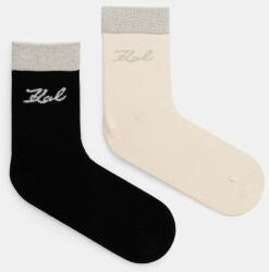 Karl Lagerfeld zokni 2 pár fekete, 246W6001 - fekete Univerzális méret