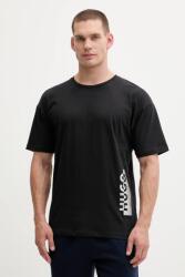 HUGO pamut póló fekete, nyomott mintás, 50549871 - fekete S