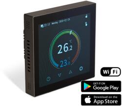 WENTOREX Control FW-1 WiFi érintőképernyős szobatermosztát központi fűtéshez, padlóhőmérséklet szenzorral (3A) (HYT001-WiFi-3A-W)