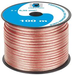 Cabletech KAB0353-M Hangszórókábel, transzparens, réz-alumínium CCA, 2x0, 35mm2 /méter (KAB0353)