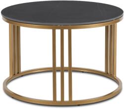 Klubfotel KORIN dohányzóasztal fekete márvány/arany