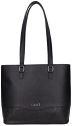 Karen fekete / virágmintás rostbőr női válltáska d682 ivanka