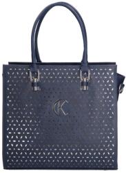 Karen kék márványos / arany lézervágott rostbőr női kézi / válltáska d648-l karmen