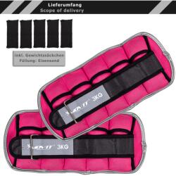 MOVIT Neoprén fényvisszaverő terhelő súly 2 x 3 kg rózsaszín (20040999) - gorillasports