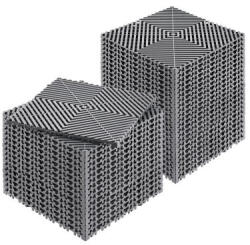 VEVOR Vízelvezető szőnyeg 40 darabos szürke moduláris garázs padlólap 31x31 cm összepattintható műanyag burkolat