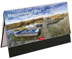 Toptimer Asztali naptár képes TOPTIMER T056 álló fehér lapos Magyarországot járva fekete 2026 (T560T-003)