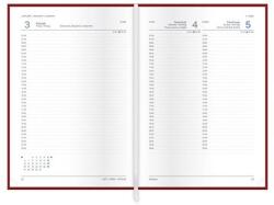 TopTimer Határidőnapló TOPTIMER Linea L021 A/5 napi álló fehér lapos piros 2026 (T021L-002)