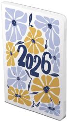 TopTimer Határidőnapló TOPTIMER Joy Flexi F012 B/6 heti fehér lapos Retro bloom 2026 (T012F-009) - robbitairodaszer