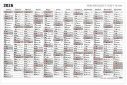 TopTimer Plakátnaptár TOPTIMER T101 éves A/0 1180x800mm egyoldalas 2026 (T1010-000) - robbitairodaszer