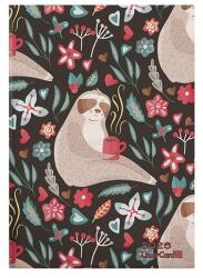 Lizzy Card Határidőnapló LIZZY CARD B/6 heti keménytáblás Sloth 2026 (21779) - robbitairodaszer