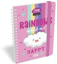 Lizzy Card Határidőnapló LIZZY CARD B/6 heti spirálozott gumis Lollipop happy color 2026 (21580) - robbitairodaszer