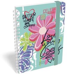 Lizzy Card Határidőnapló LIZZY CARD B/6 heti spirálozott gumis Love wins 2026 (21581)