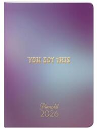 Planall Zsebnaptár PLANALL B/6 heti álló fehér lapos aranyozott This 2026 (21541) - robbitairodaszer