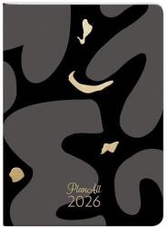 Planall Zsebnaptár PLANALL B/6 heti álló fehér lapos aranyozott Gold Touch 2026 (21550) - robbitairodaszer