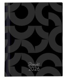 Planall Határidőnapló PLANALL Mini A/6 heti keményfedelű aranyozott Black 2026 (21563)