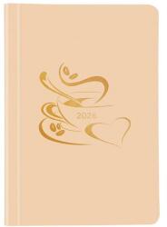 TopTimer Határidőnapló TOPTIMER Pastel P015 A/5 heti fehér lapos lazac 2026 (T015P-009) - robbitairodaszer