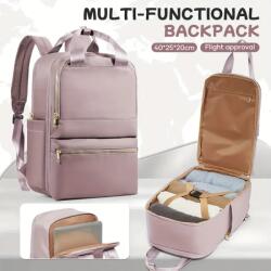  Utazó Hátizsák -mályva -arany Kiegészítő- 40 X 25 X 20 Cm (ft4829520-1-1)
