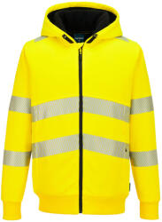 Portwest PW321 Hi-Vis cipzáras téli kapucnis pulcsi (PW321YERS)