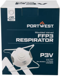 Portwest Formázott FFP3 szelepes maszk (Pk10) (P311WHR)