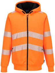Portwest PW321 Hi-Vis cipzáras téli kapucnis pulcsi (PW321ORRS)