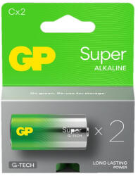 GP Batteries Super Alkáli G-TECH C Baby LR14 Elem x 2 db (14A21-SB2)