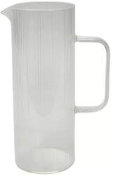 Gastro Carafă din sticlă cu suprafață striată, capacitate: 1, 2 litri, înălțime: 208 mm, diametru: 80 mm