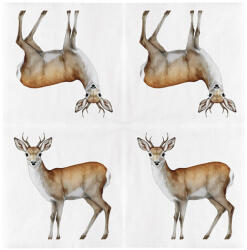 Esschert Design Őzikés 3 rétegű szalvéta, 33 x 33 cm (TP427)