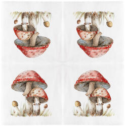 Esschert Design Légyölő galócás 3 rétegű szalvéta, 33 x 33 cm (TP432)