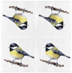 Esschert Design Szén cinegés 3 rétegű szalvéta, 33 x 33 cm (TP421)