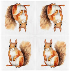 Esschert Design Mókusos 3 rétegű szalvéta, 33 x 33 cm (TP425)