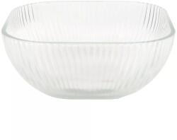 Gastro Bol pătrat din sticlă, cu model canelat, Înălțime: 53 mm Lungime: 117 mm Lăţime: 117 mm Castron