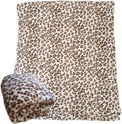  Párduc mintás wellsoft pléd, 200 x 230 cm, fehér