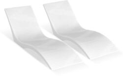 VEVOR Napozóágyak, 2 db, medencefotel és napozóágy, nyugágyak 1800 x 600 x 560 mm, 200 kg terhelhetőség, PE fehérből, medence nyugágy, medence napozószék (GJTYPEXX2JZBC6WWCV0)