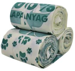 Fiorex Packaging Lebomló "KUTYAKAKIS" rollos zöld tasak, PLA 110+(2x40)x300x0, 018 mm 4 tekercs/csomag