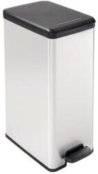 Keter Pedálos szemetes, 40 l, CURVER "Slim Bin", fekete-ezüst (UPCESB40) - fiorex