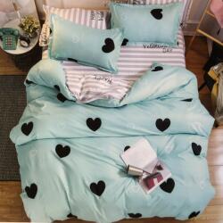 idealisotthon Szívecskés 7 részes ágynemű - akvamarin (IO-SY-BL-HTS-7-AQ)